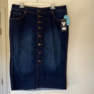 Button-up Jean Skirt